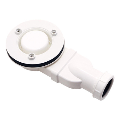 Low Profile Shower Base Drain Side Drain for Kitchens Swimming Pools White