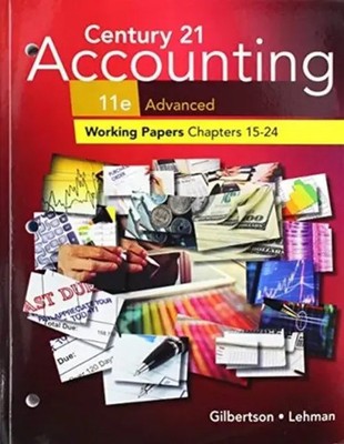 Print Student Working Papers (Chapters 15-24) for Century 21 Accounting:...