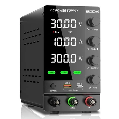 Labornetzteil 30V 10A, Einstellbares Labornetzgerät mit OCP/OVP, Ausgangsscha... - Bild 1 von 4