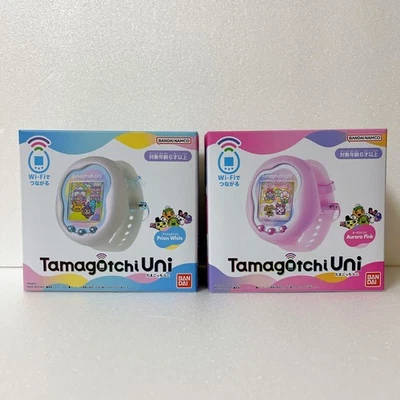 Tamagotchi UNI Tamagotchi Prism White & Aurora Pink Set of 2 BANDAI