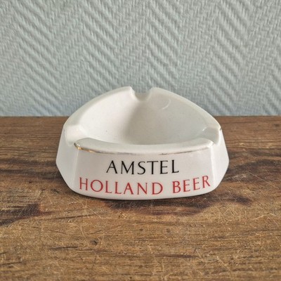 Vintage Ashtray AMSTEL Holland BEER Glass Tobacco