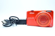 EXC 3 Nikon COOLPIX S6500 Orange 16MP Wi-Fi 12x Zoom Digital Camera USB Cable