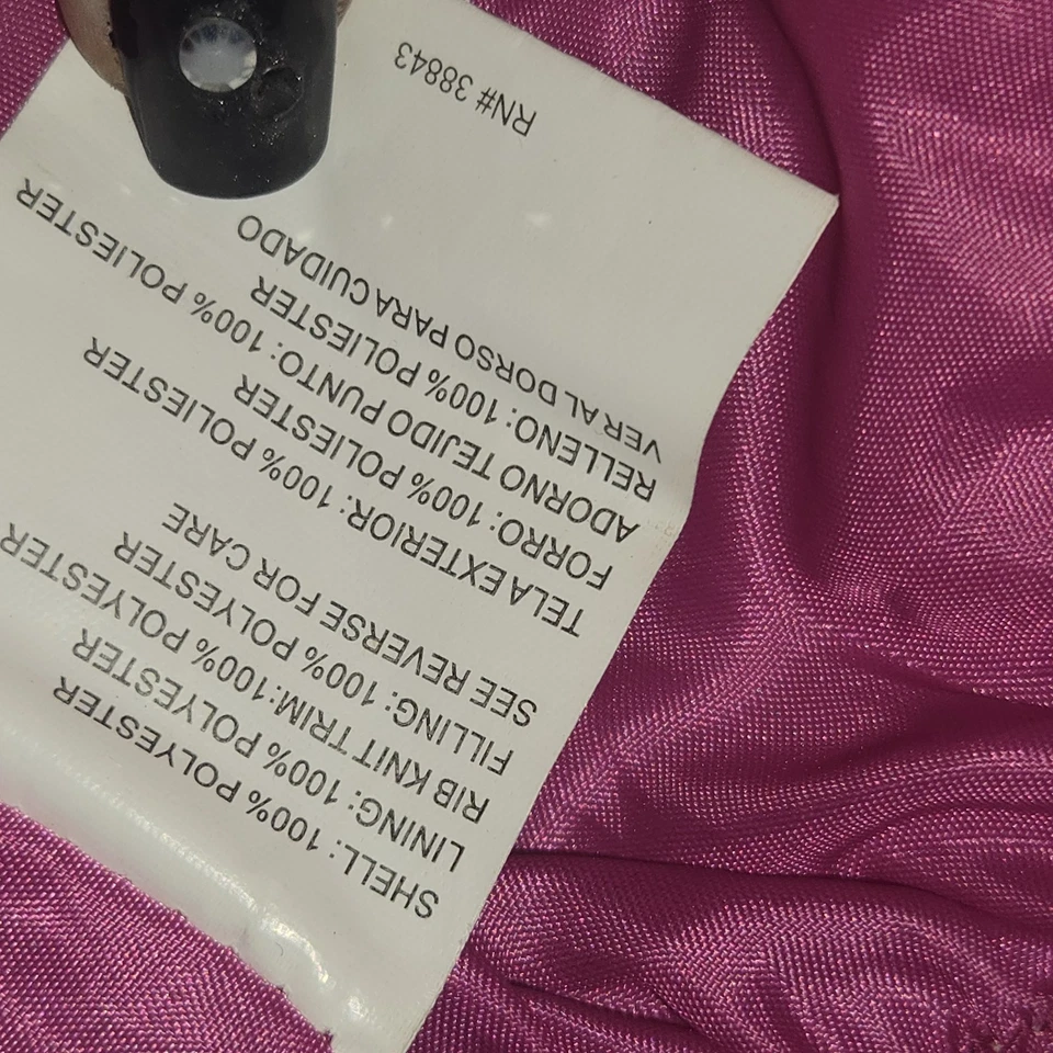 Abrigo acolchado satinado ajustado Rothchild para niñas talla XL 16 magenta Foto 3 de 4