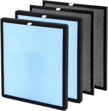 HSP001 True HEPA Filter Replacement for Hathaspace Air Purifier, 4-in-1 H13 HEPA