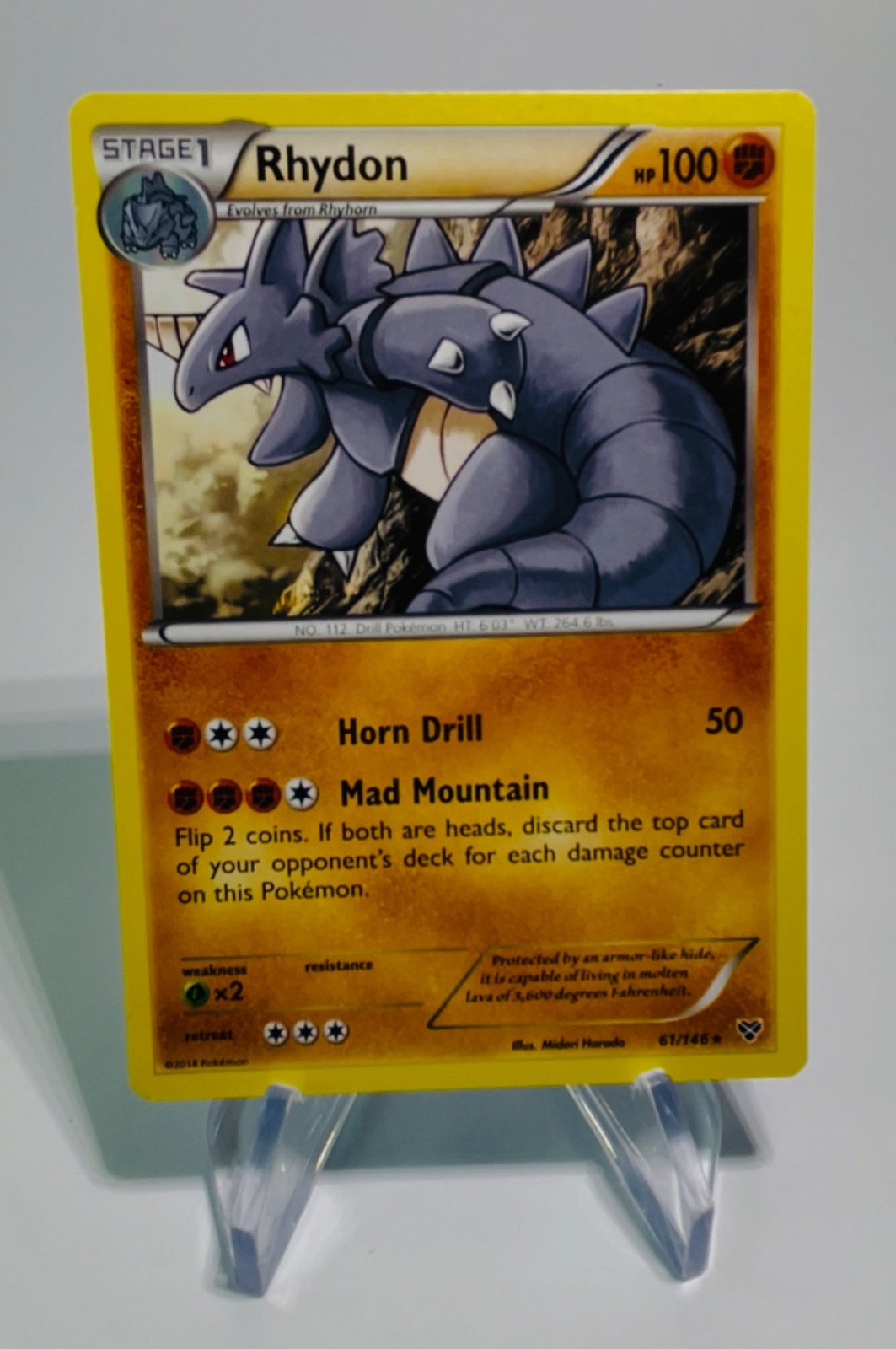 RHYDON 2014 Pokemon XY Base Set  Rare POKÉMON 61/146