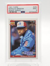 MARQUIS GRISSOM 1991 TOPPS DESERT SHIELD #283 PSA 9 Q7113