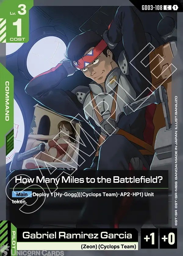 GD03-108 How Many Miles to the Battlefield?  : C Gundam TCG Card : GD03: Steel R