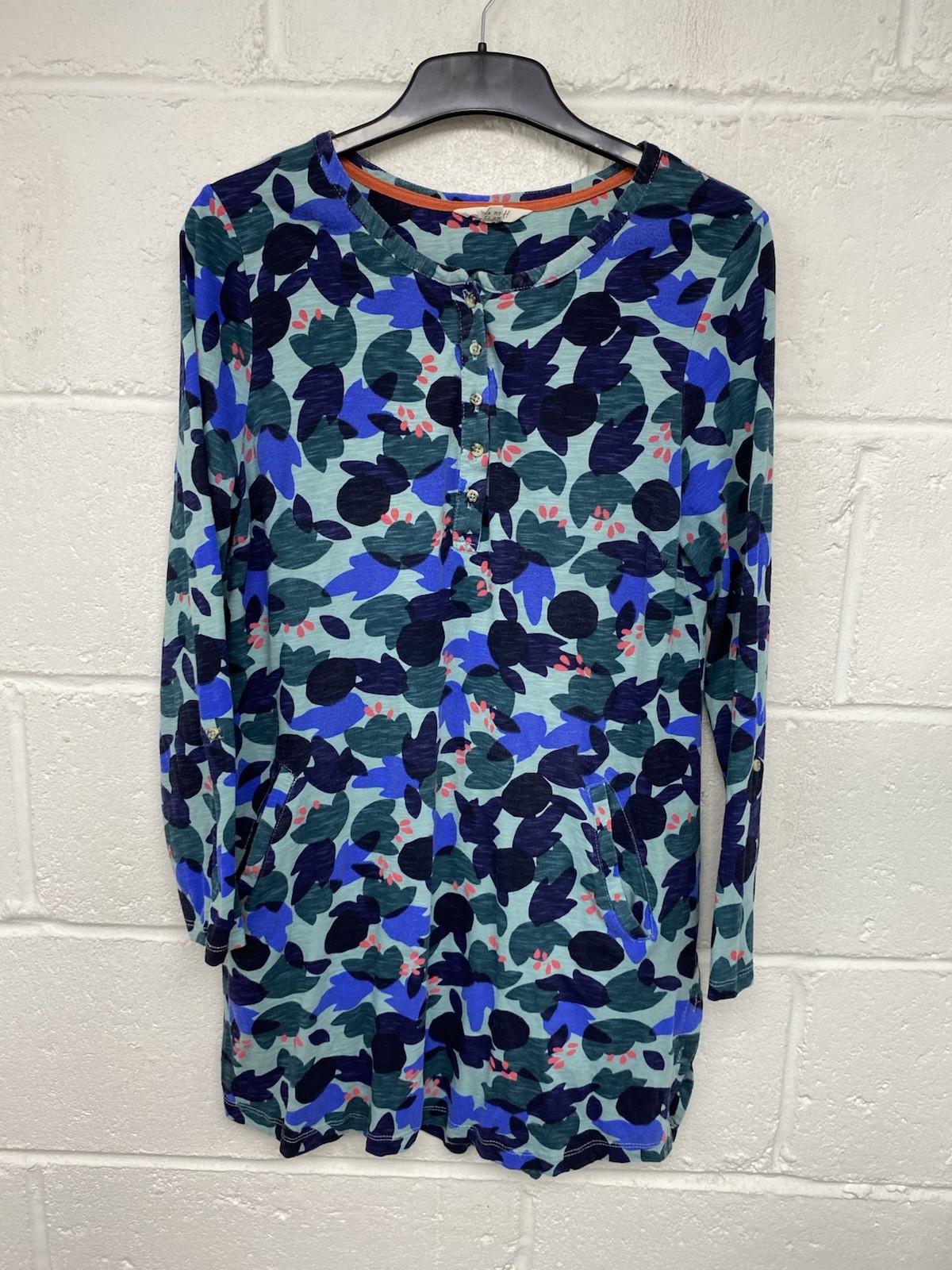 White Stuff Green Multi Abstract Long Sleeved Poc… - image 1