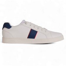 Geox Boys White Navy Low-Top Sneakers Size 3.5 Big Kid