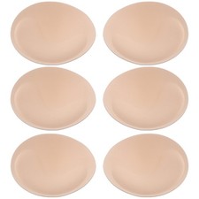 2 Pc Durable Bra Inserts Pad Push Up Beige Sponge for Bikini Sports Bra Use