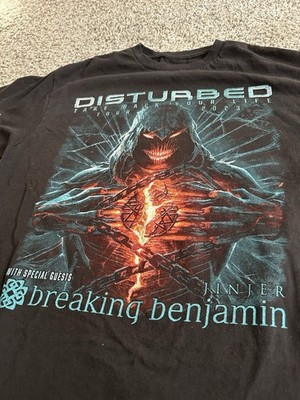 Disturbed 2023 Take Back Your Life Tour Shirt - Breaking Benjamin Jinjer Medium