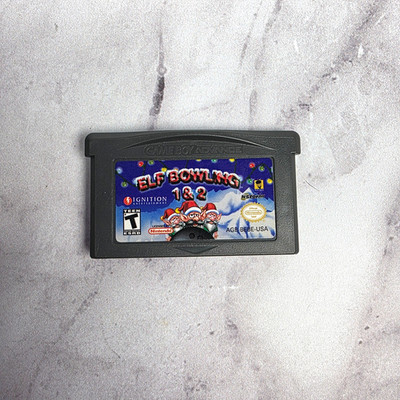 Elf Bowling 1 & 2 Nintendo Game Boy Advance GBA Cartridge Only