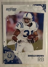 2010 Score #125 Donald Brown Indianapolis Colts Football Card