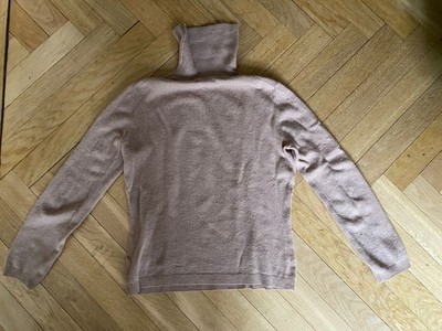 Rollkragen Pullover von Woolovers in Größe M, beige Merino-Wolle/Kaschmir