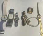As is- Lot of 7 vintage manual wind up watches for repair or parts -Timex-Elgin.
