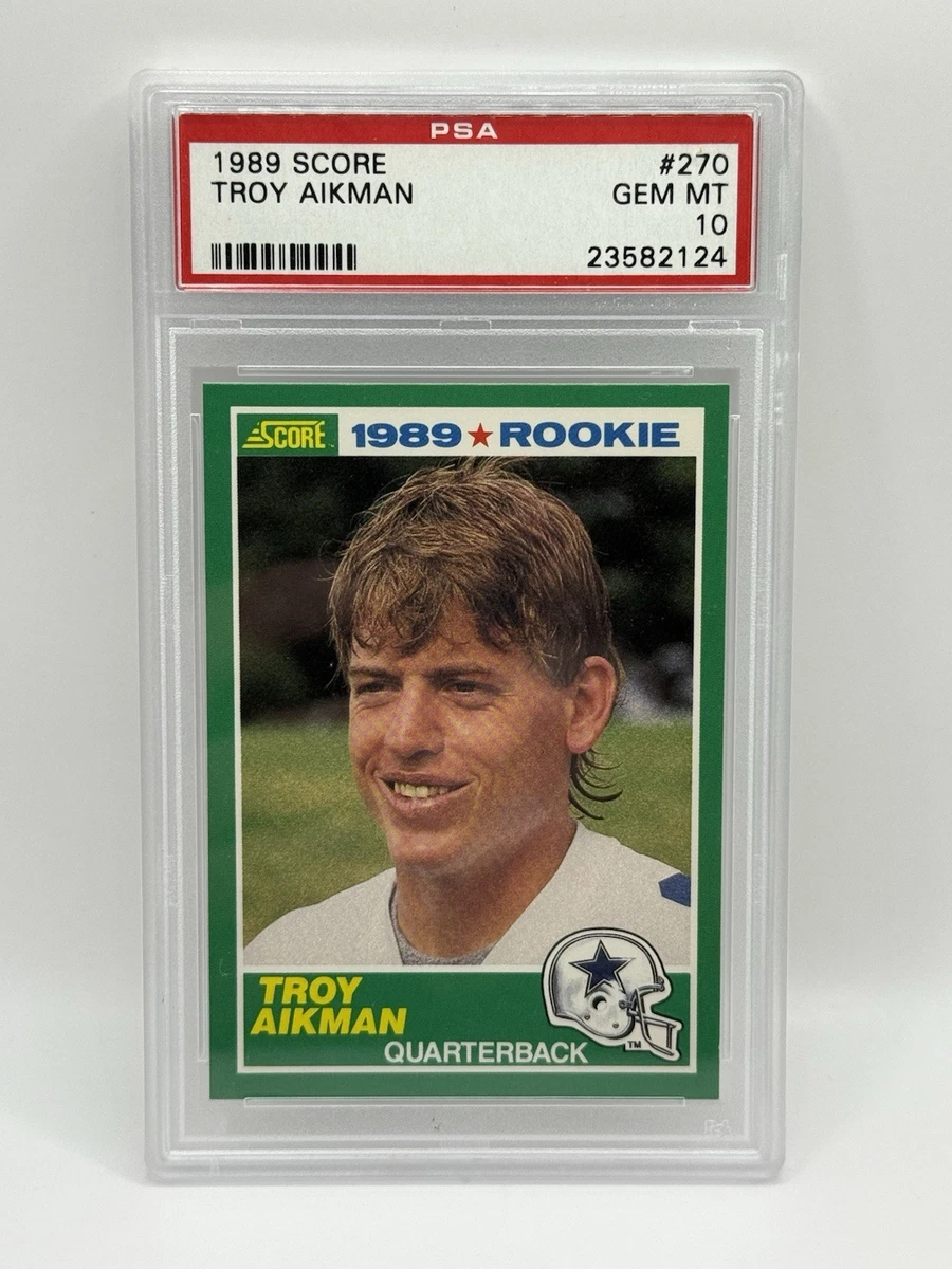 Troy Aikman Football SCORE Rookie Sports Trading Card Singles for