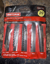 Craftsman 9-28770 20pc Sabre Saw Blade Pack Carbon/HSS Wood/Metal 6in 6TPI