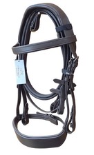 Comfort Padded Leather Horse Hunter Bridle Brown 2 Inch Noseband Free Grip Rein