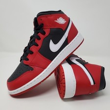 Nike Air Jordan 1 Mid Gym Red Black White DQ8423-061 GS Size 6Y