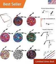 8 Pieces Eyeglass Holder Strap Eyeglass Chain Cord Lanyard for Women