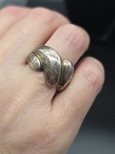 VINTAGE MODERNIST MEXICAN HANDMADE STERLING SILVER RING SIZE 8