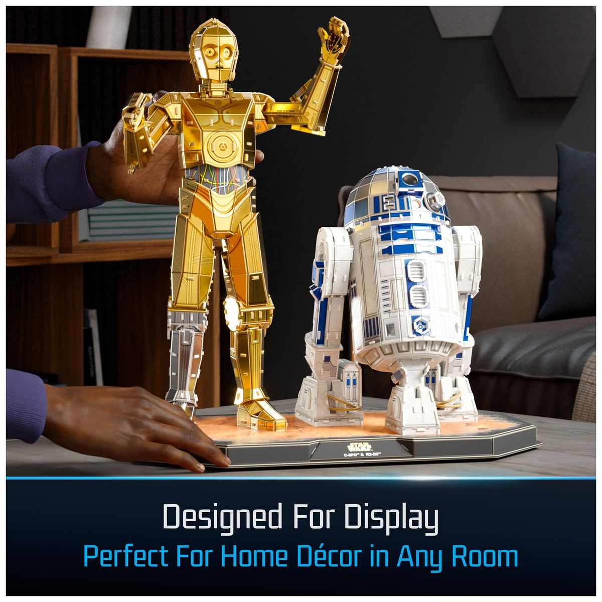 Star Wars 3D Model Kit C-3PO R2-D2 Building Toys, 416 Pieces