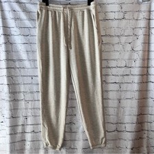 Vince Women's Oatmeal Heathered High Waisted Joggers Size Large