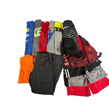 Nike Jordan UA ACTIVE Sports Lot 12 PCS Tees Shorts Hoodie Size 7 XS Youth Boys