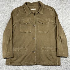 Carbon 2 Cobalt Button Front Chor Coat Men  s Large Brown Jacket Pockets