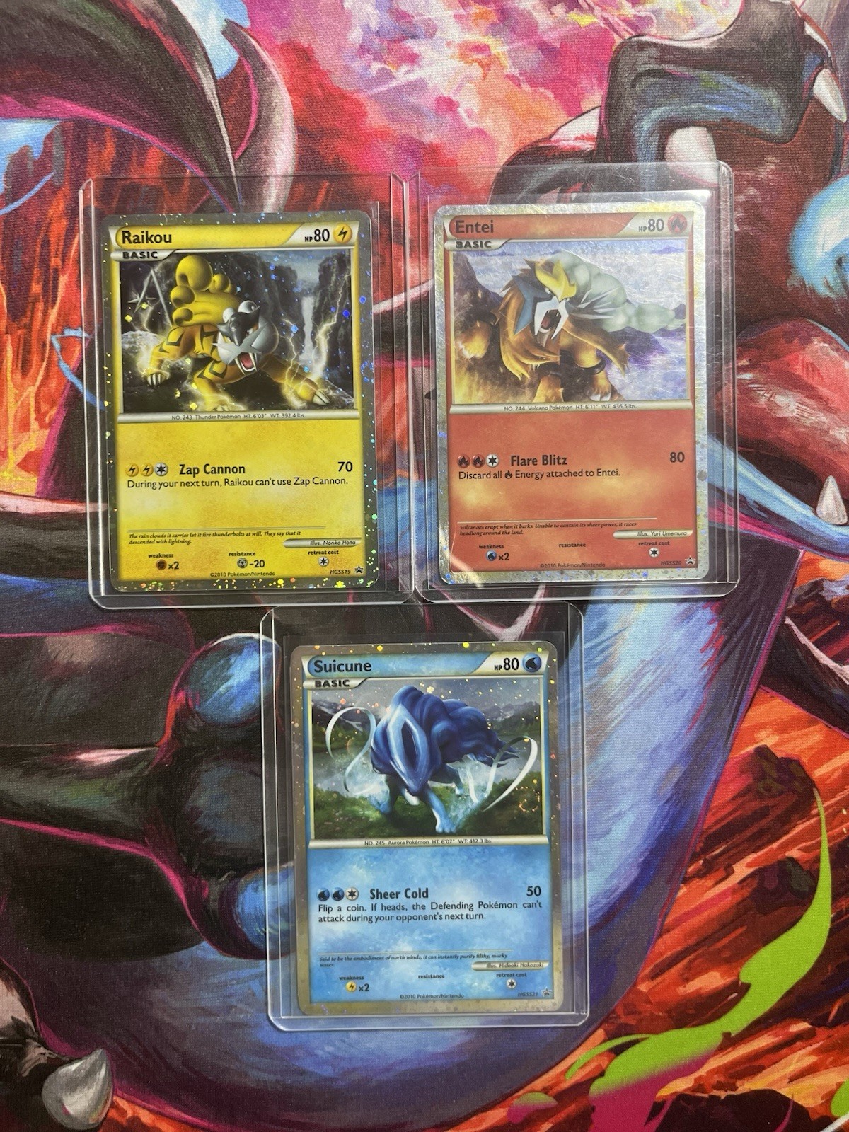 Raikou HGSS19 - Entei HGSS20 - Suicune HGSS21 - Set Of 3 Promo Cards - LP