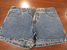 VINTAGE APPAREL LADIES / GIRLS DENIM JEAN SHORT SHORTS HOT PANTS "L E I " 1