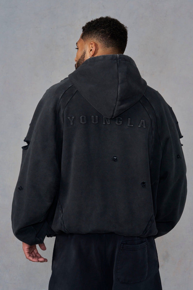 YOUNGLA 5218 - BATMAN STREET HOODIES - BLACK WASH - MEDIUM | eBay