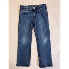 Levis 511 Slim Fit Jeans Boys Size 4 Regular Dark Wash Denim Adjustable Waist