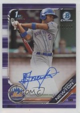 2019 Bowman Chrome Prospects Purple Refractor 70/250 Shervyen Newton Auto 9ad