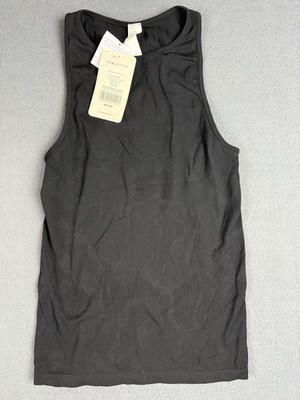 NWT Fabletics Women's Clara Sculptknit Tank Black Athletic Workout Yoga