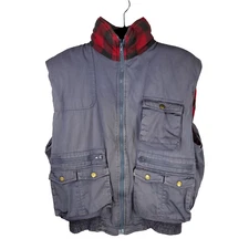 Vintage Ozark Trail Vest Mens Sz XXL Plaid Gorpcore Camping Hiking Hunting Hunt