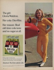 Aviatrix Gloria Waldron La Crescenta CA for Diet-Rite Cola ad 1966 Lk