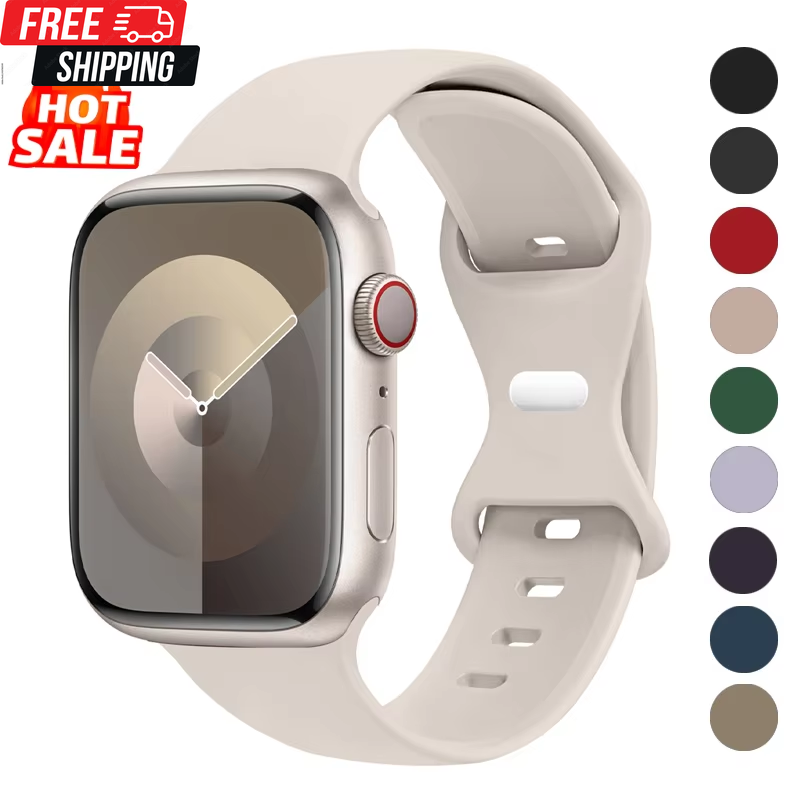 Silicone Strap for  Watch Band 44 45 41 40 49 42 38 46MM Sport Bracelet Iwatch