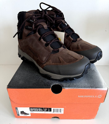 MERRELL Mens Coldpack Ice Mid Polar  Waterproof Snow Boots sz 8 CLAY