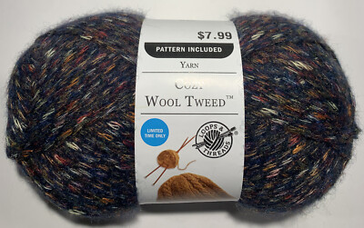 1 COZY WOOL TWEED in WINTER MIX BLUES Loops&Threads 418yds 5.2oz heathered tweed