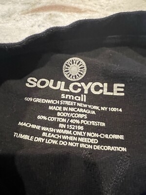 SoulCycle Womens S Black Rainbow Skull Crossbones Pullover