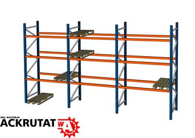 Palettenregal Regal SLP SL20 Paletten H 4,62 B 8,5 Schwerlastregal