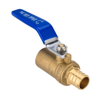 EFIELD Crimp Pex 3/4 '' X 3/4'' Sweat Full Port  Brass Ball Valves, Lead Free