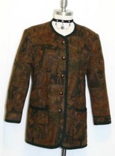WOOL Winter Riding Jacket Women German SHORT SLEEVES Walk Jacket B41" / 38 10 M