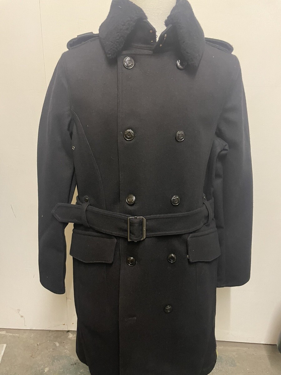 MA 1155 Mens Wool Mix Long Belted Jacket Jacket Size