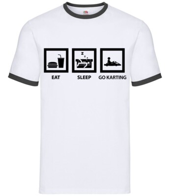 Eat Sleep Go Kartsport - Herren Ringer - Karting Rennsport Rennen Stag Do Track