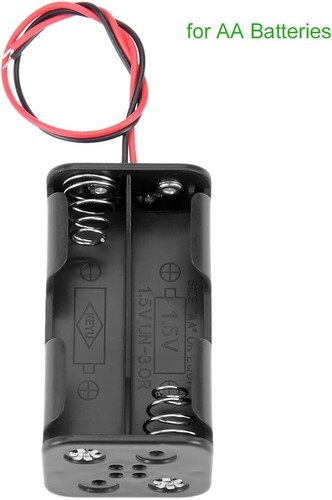 6V Battery Holder Shell Storage Box 4 x 1.5V AA Batteries Cable Leads without Te - Picture 2 of 4