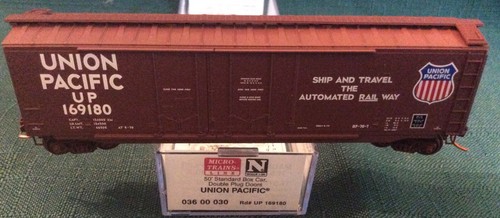 MTL Micro Trains 036 00 030 UNION PACIFIC UP 169180 50' vagón de carga nuevo en caja | Zustand: New