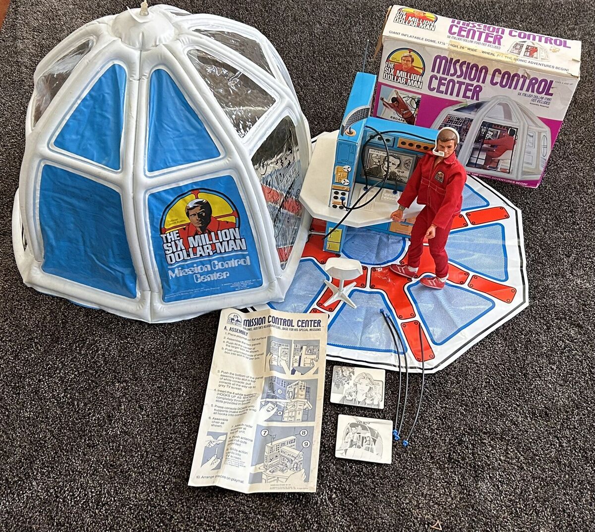 1973 Six Million Dollar Man Mission Control Center Playset w 1973 Six Million Dollar Man Mission Control Center Playset w