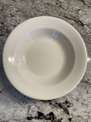 4  Tuxton 9'' x 1.5  pasta bowl. Off White Wide Rim Rolled Edge 08
